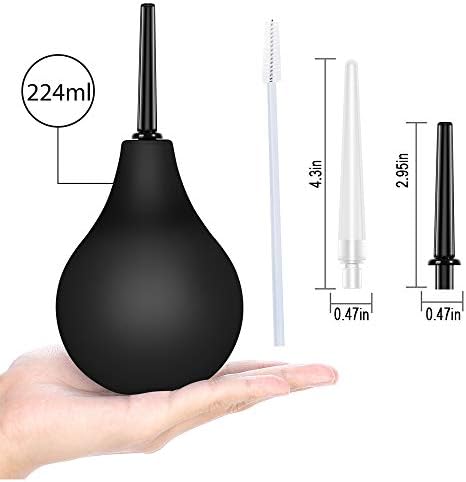 Kit de lâmpada de enema com lubrificante, Douche Anal Materiais Superiores Douche para homens Mulheres feitas de silicone confortável