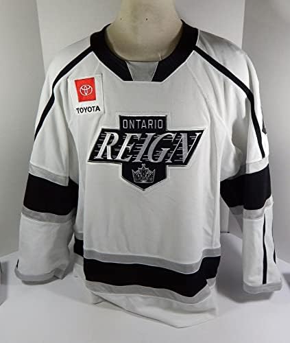 2019-20 Ontario Reign Chaz Reddekopp #41 Game usou White Jersey 58 DP33621 - Jogo usado NHL Jerseys
