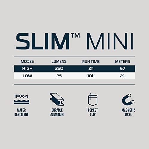 NEBO Slim Mini recarregável 250 lúmen lanterna de bolso