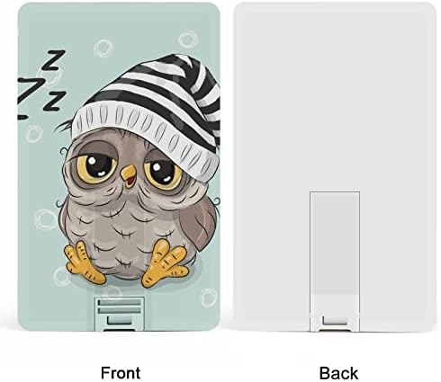 Cartoon Owl Credit Bank Card USB Drives Flash Memory Stick Stick Storage Storage Drive 64g