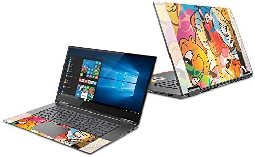 MightySkins Skin Compatível com Lenovo Yoga 730 13 - Sorrisos de desenho animado | Tampa de embalagem de decalque de vinil protetora, durável e exclusiva | Fácil de aplicar, remover e mudar estilos |