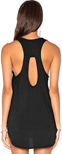 MuzniUer Yoga Tops Tops para mulheres sem costas Long tanque camisas de exercícios encobridas de verão t camisetas