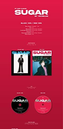 Dreamus Got7 Youngjae Sugar 2º mini álbum Random versão CD+76p Photobook+1p PhotoCard+1p Fotocard lenticular+1p cartão postal+1ea