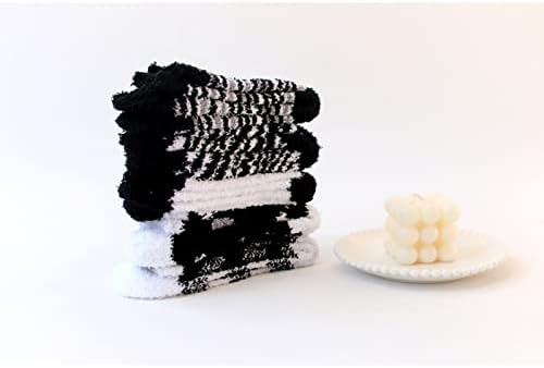 Meias térmicas qvkarw para meias de lã de coral de coral feminino