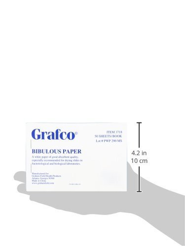 Papel bibuloso grafco - papel absorvente de manchas, 50 folhas, 4 x 6, pacote de 6, 3718