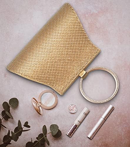 Bolsa de embreagem de cristal de Mossmon e dama de honra bolsa de pulseira elegante para mulheres