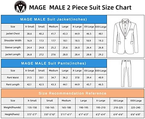 Mago masculino masculino masculino de 2 peças um botão Slim Fit Fitle Wedding Prom Tuxedo Suits Blazer calça com conjunto de gravata borboleta