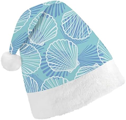 Chapéu de Natal do Sea Shell Chapéu Papai Noel para Adultos Unissex Comfort Classic Natal Cap para o feriado de festa de Natal