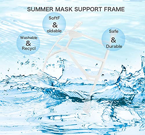 Funnyday 5 5 pacote máscara de face máscara de suporte, proteção de proteção contra proteção inserção para máscaras de pano suporte interno moldura de plástico anti-pulstom protetor de batom respirável reutilizável （branco)