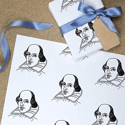 5 x A1 'Shakespeare Retrato' embrulhar/embrulhar folhas de papel
