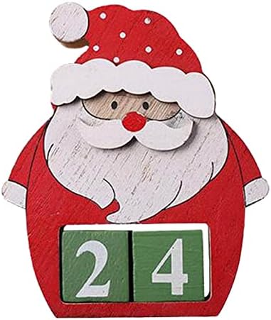 e decorações de ornamentos calendário de madeira de Natal três ornamentos de contagem regressiva natal