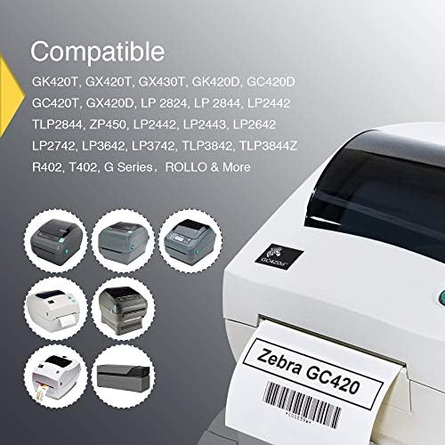BETCKEY - 3 x 5 Etiquetas de remessa multiuso e grandes compatíveis com impressora de etiqueta Zebra & Rollo, adesivo