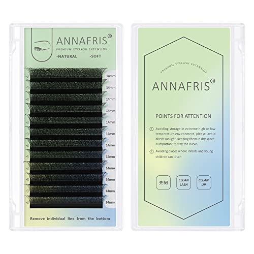 Annafris 3D Fan pré-fabricado W Shape Clover Eyelash Extensions 0,07 D Curl 8-14mm Mix Volume Self Fanning W Extensões de cílios