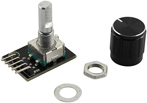 TEGG 2 PCS KY-040 360 graus Rotário do codificador de tijolos de tijolos de 360 ​​graus Switch clicable com tampa do botão para Arduino