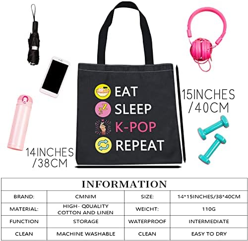 Bolsa de maquiagem cmnim k-pop comendo sono k-pop repetindo bolsa de viagem k-pop de mercadoria presente para mulheres meninas
