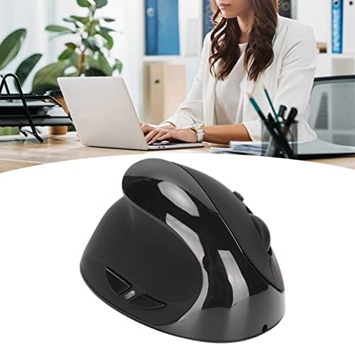 Garsentx ergonimc mouse sem fio canhoto, mouse canhoto, mouse de rádio sem fio 2.4g, receptor USB, vertical, 3 DPI ajustável,