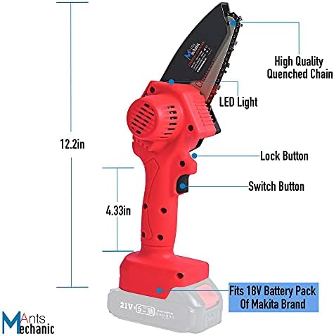 Mecânicos Mini -Chain serra de 4 polegadas, mais pacote