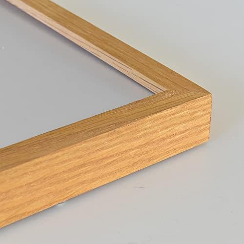 Quadro de pôster de madeira Cortina, 19,7 x 27,6 polegadas, carvalho, madeira maciça, fabricado no Japão, baixa reflexão,