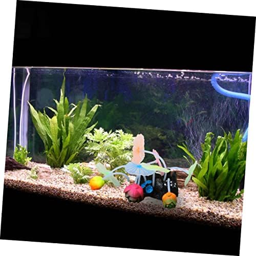 Plantas artificiais de Besportble pequenas plantas artificiales decorativas para sala brilho na decoração de aquário escuro
