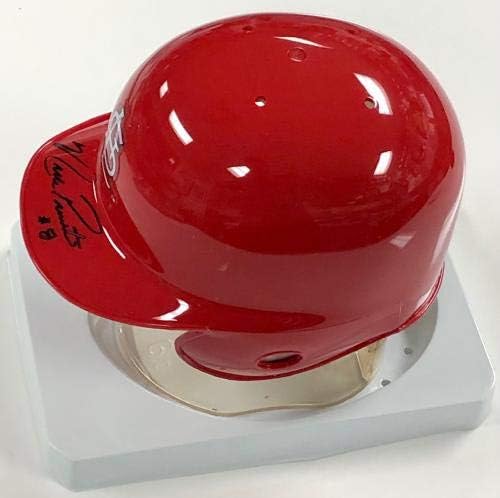 Nick Punto assinou 2011 World Series St Louis Cardinals Mini capacete PSA/DNA COA - Mini capacetes MLB autografados