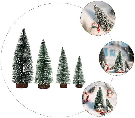 Micro pinheiro Micro Pine Bases de madeira Bases de madeira DIY com árvores Party Snowing Prop Base de decoração de areia falsa,