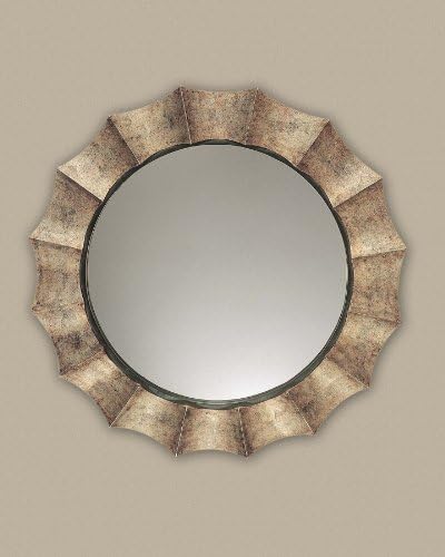 41 Round Silver Burst Wall Mirror