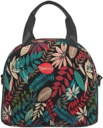 Palm folhas de lancheira, caixa de licença de palmeira tropical reutilizável para meninas meninas, bolsa mais fria de bolsa