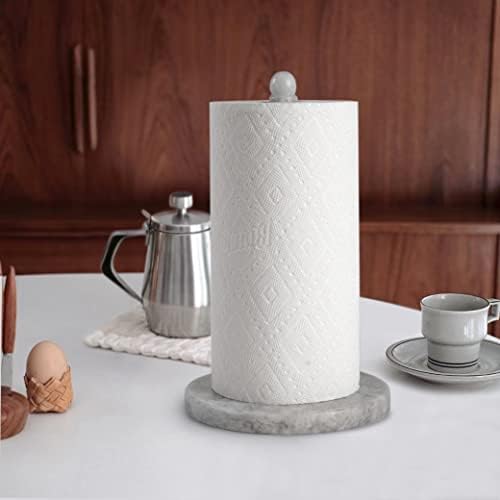 Koville Luxo Namíbia Africa de mármore Toalheiro Towel Bonganeta, suporte para toalhas de papel de pedra pura para o suporte da organização/armazenamento de cozinha, para rolos padrão ou de tamanho jumbo