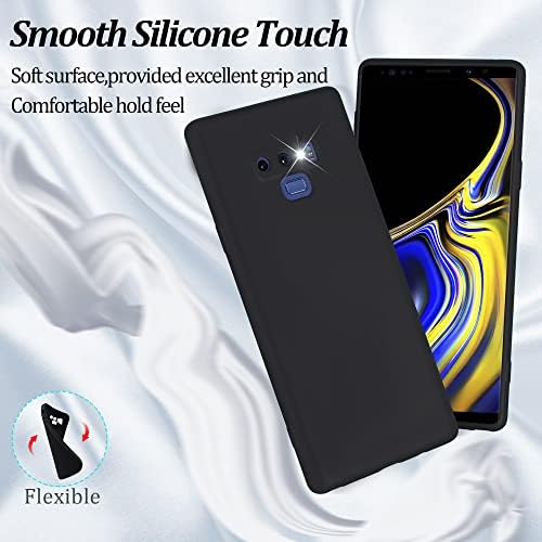 Para a caixa do Samsung Galaxy Note 9, capa de silicone de toque suave com cobertura de camisão de microfibra, cobertura protetora