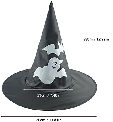 Halloween chapéu de bruxa apontado chapéu preto chapéu de bruxa espessada halloween chapéu de bruxa de solteira festa favores para mulheres
