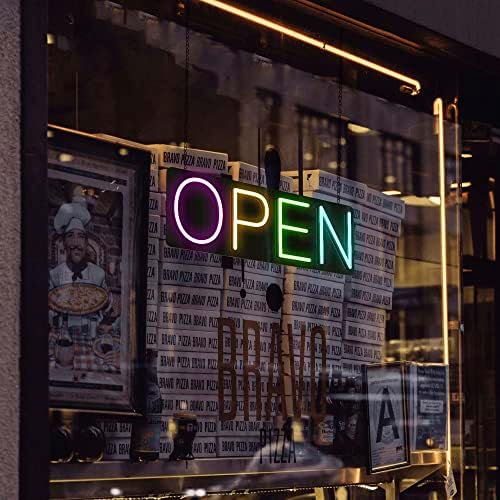 Hineon Multicolor Open Neon Sign 20x7in LED SILH