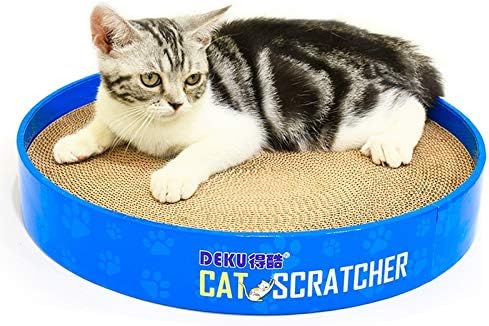 Gato scratcher esbelto garra de garra de brinquedo em forma de disco ondulante gato de arranhão