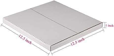 Caixas de remessa de gravação de vinil branco 12,5x12.5x1 polegadas LP Caixas de papelão corrugadas, fáceis e com várias profundidades