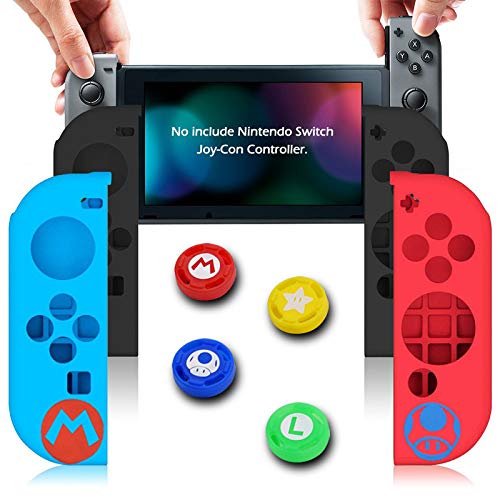 NjyTouch Joystick Caps Caso de silicone Acessórios para protetor de pele para Nintendo Switch Joy-Con Handheld Controller