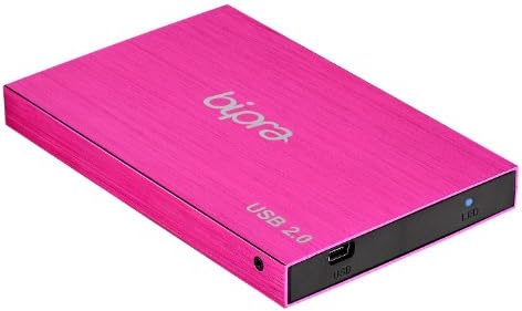 Bipra 1TB 1 TB 2.5 USB 2.0 Pocket Drive rígido esbelto externo - Rosa doce - FAT32