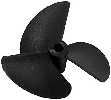 X-Dree 55 x 40 x 4,8 mm Nylon 3-VANO RC RC REP PROPPLÊNCIA BLACK (55 x 40 x 4,8 mm Nylon 3-Vane Rotación RC Prop Hélice Negro