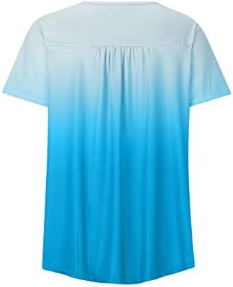 Tops femininos Ocultar túnica de barriga 2023 de verão de manga curta hide halty paisley camiseta de camiseta solta botão