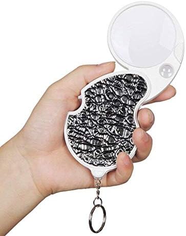 Mini Mini Pocket Glass 4x 20x HD Lente Girada Melhor Foliciadora Portátil Lupa Portátil Com Luz LED para idosos Livros de Viagem