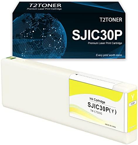 T2TONER Remanufaturado SJIC30P Substituição do cartucho de tinta para Epson ColorWorks TM-C7500G & C7500GE.Yellow