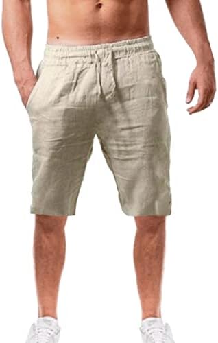 Miashui standex shorts homens homens e verão algodão shorts casuais da moda sólidos e calças masculinas grandes e altas homens