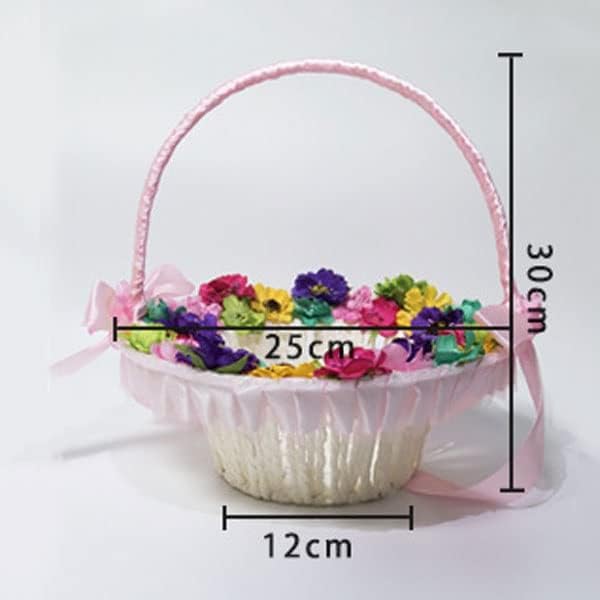 Razzum fofo de cesta de cesta de cesta de cesta de renda cesta de cesto de flor pequena cesta de flores de casamento de casamento