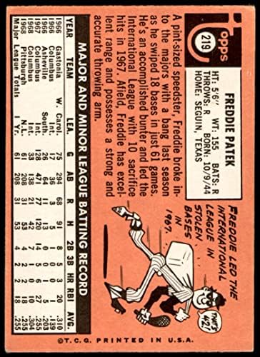 1969 Topps 219 Fred Patek Pittsburgh Pirates VG Pirates