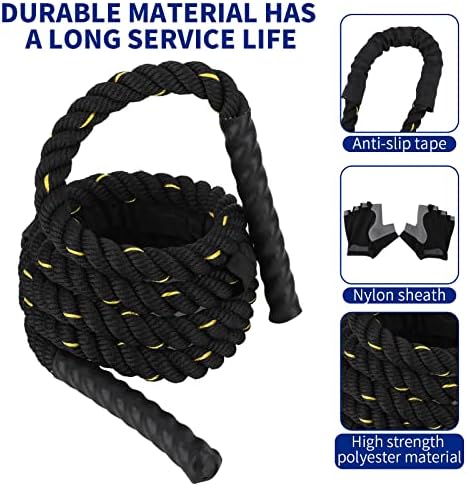 1lb/2lb/3lb/5lb-10ft cordas pesadas de salto pesado, corda de picante durável pesada corda adulta corda ponderada homens e mulheres