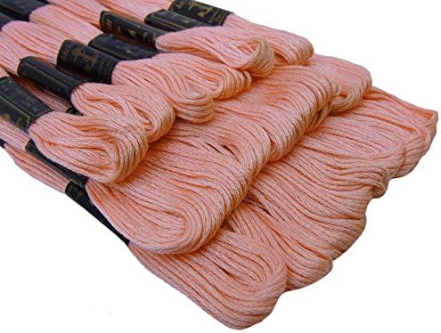 Ancoros fios de ancoragem Bordado de algodão encalhado de ponto de algodão 25 pêssego de algodão 25 pêssego