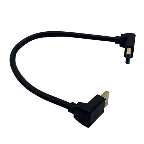 TRAVIEN DisplayPort Cabo de 8k, ângulo de 90 graus para baixo do ângulo DisplayPort Masculino para exibir cabo Ultra HD Male HD 30cm/1ft, DP 1.4 Versão adaptadora Cordão de blindagem, 8k-60Hz