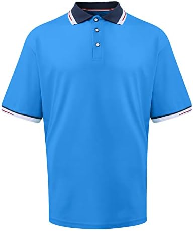Camisas de golfe masculinas Manga curta Camisas de pólo seco de moda Moda Blusa de camisetas esportivas ao ar livre de cor ao ar livre para homens