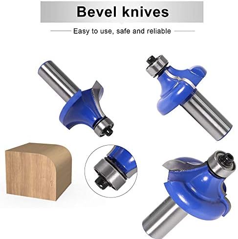 MMDSG 2PCS Roman Ogee Router Bits, de 1/2 polegada de filé de filé de filé de filé de enchimento, cortador de moagem,