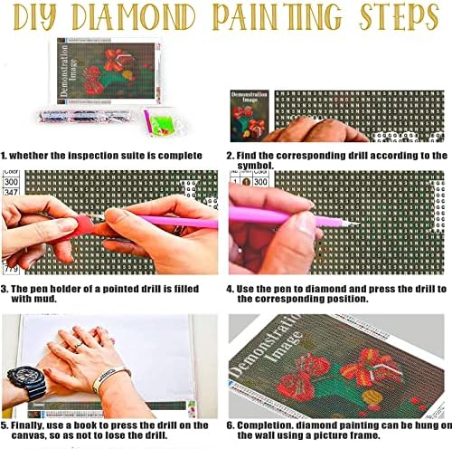 Mingchu Diamond Pintura 5D Regras de banheiro Kits de pintura de diamante para adultos Novo banheiro de casa Arte DIY Círculo completo Cristais coloridos por número de kits de ponto cruzado para decoração de casa decoração de banheiro 20x30cm