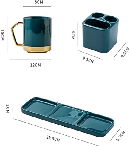 Czdyuf escovando xícara de xícara de leaneira de cerâmica Copo escovando xícara de dente casal de dente casal de lavagem