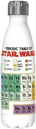 Star Wars Drinkware periodicamente 17 oz garrafa de água em aço inoxidável, multicolorida, 17 onças